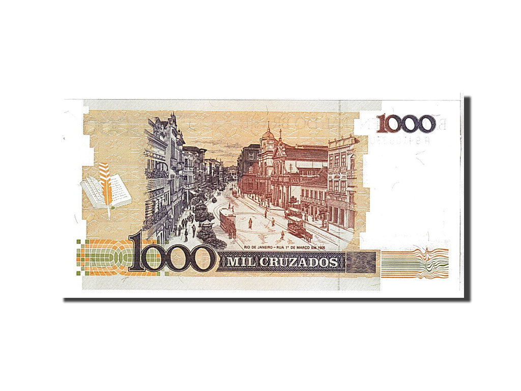 Banknote, Brazil, 1000 Cruzados, 1988, KM:213b, UNC(65-70)