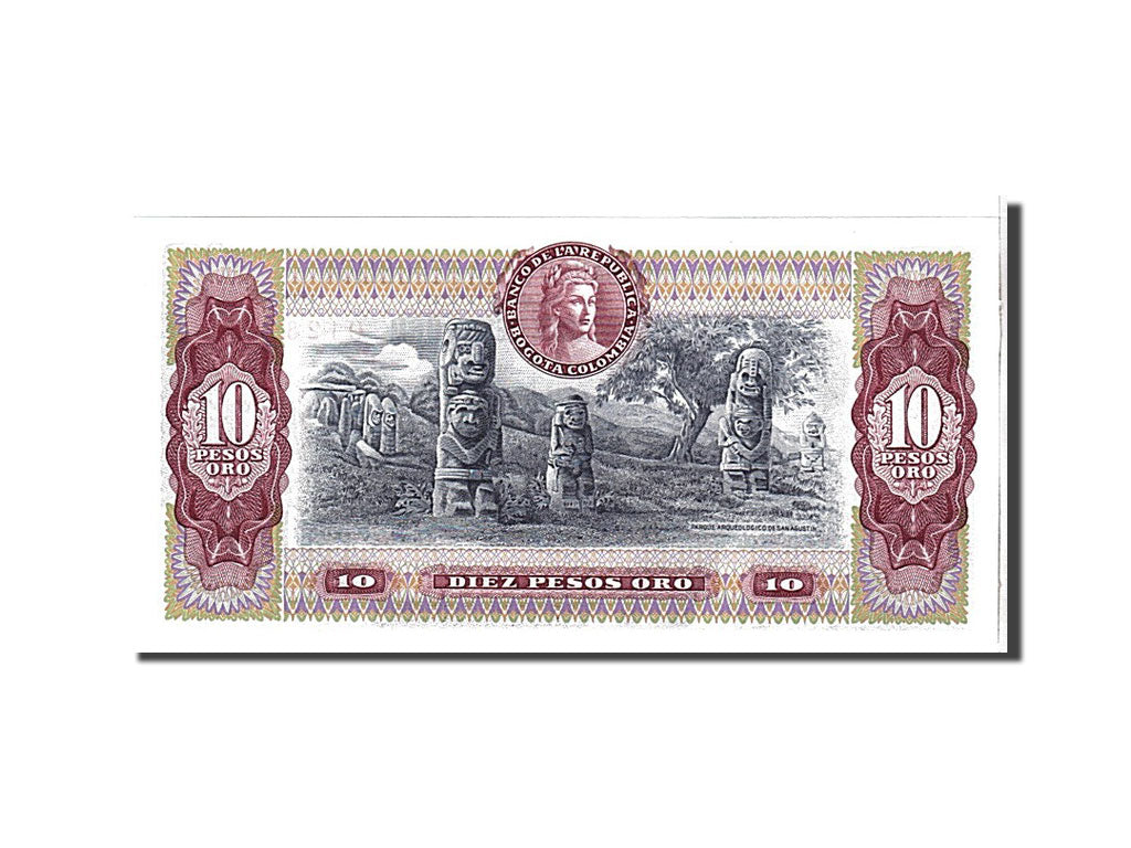 Banknote, Colombia, 10 Pesos Oro, 1980, KM:407g, UNC(65-70)