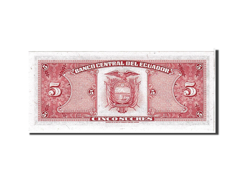 Billet, Équateur, 5 Sucres, 1980, KM:113c, NEUF