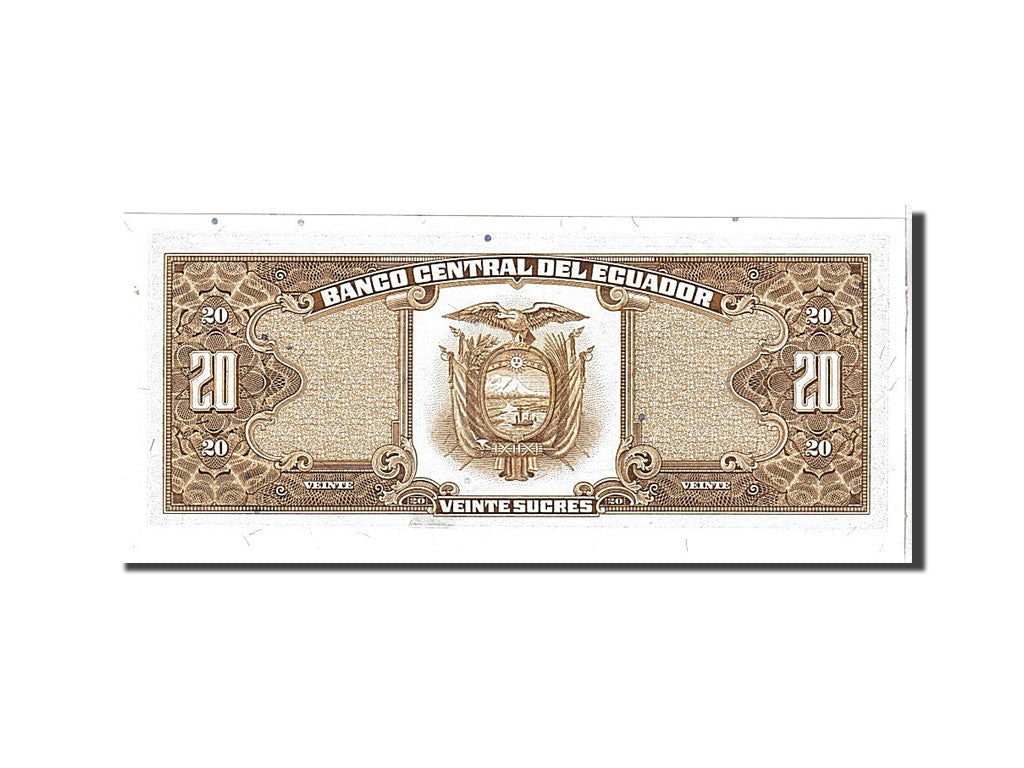 Billet, Équateur, 20 Sucres, 1988, KM:121Aa, NEUF