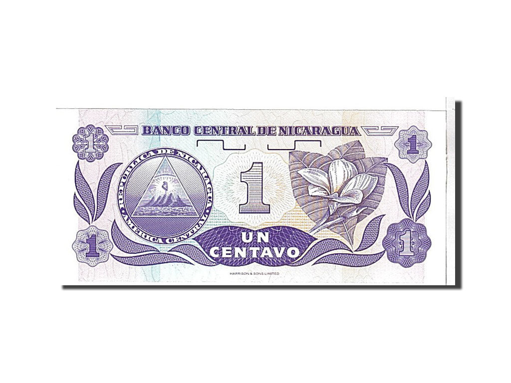 Banknote, Nicaragua, 1 Centavo, 1991, KM:167, UNC(65-70)