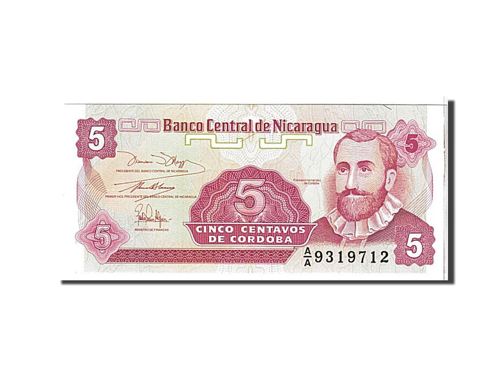 Banknote, Nicaragua, 5 Centavos, 1991, KM:168a, UNC(65-70)