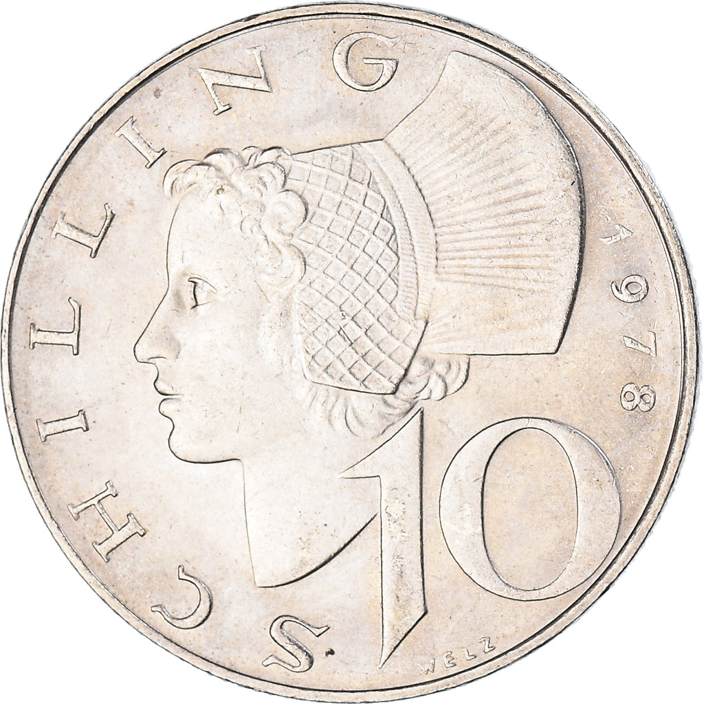 Moneda, Austria, 10 Schilling, 1978