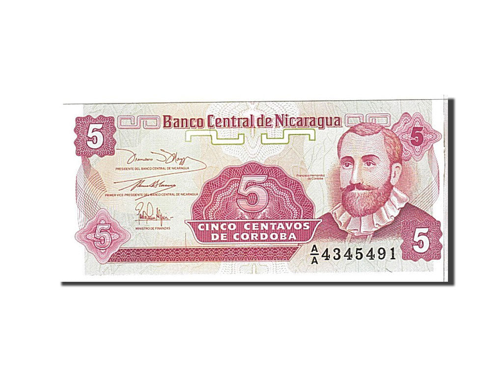Billet, Nicaragua, 5 Centavos, 1991, NEUF