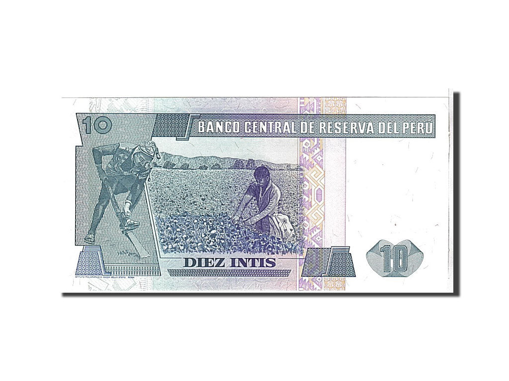 Billet, Pérou, 10 Intis, 1987, KM:129, NEUF