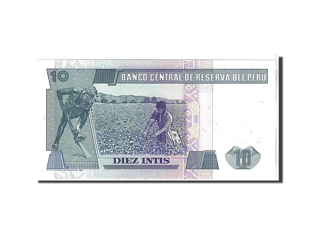 Billet, Pérou, 10 Intis, 1987, KM:129, NEUF