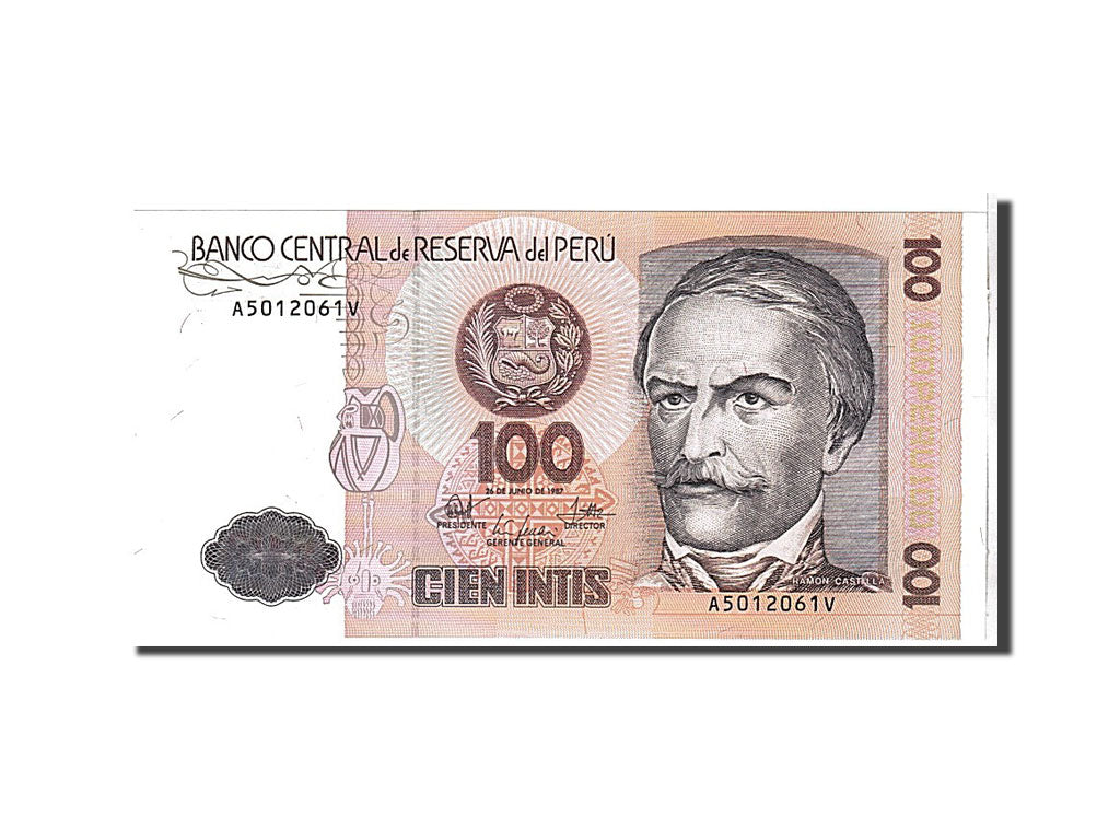 Banknote, Peru, 100 Intis, 1987, UNC(65-70)