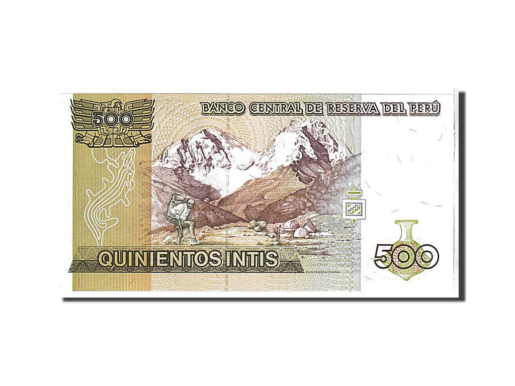 Billet, Pérou, 500 Intis, 1987, KM:134b, NEUF