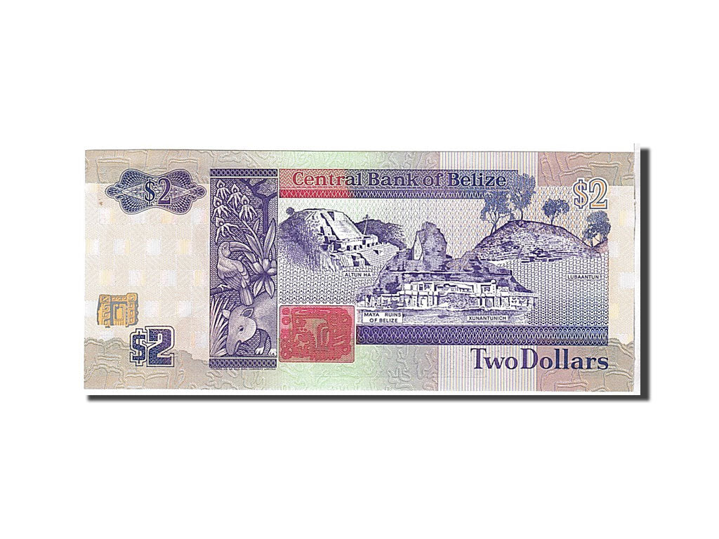 Banknote, Belize, 2 Dollars, 1990, KM:52a, UNC(65-70)
