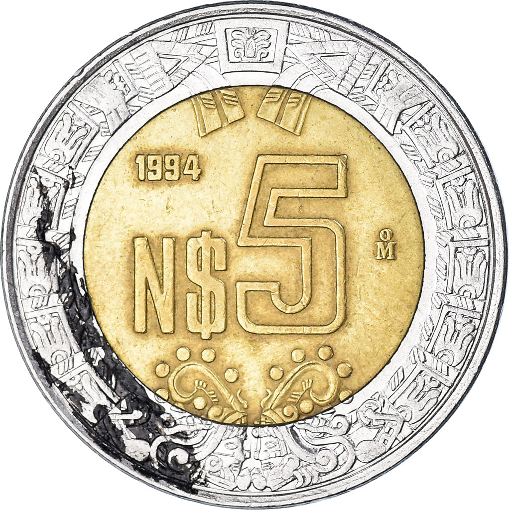 Munten, Mexico, 5 Nuevo Pesos, 1994