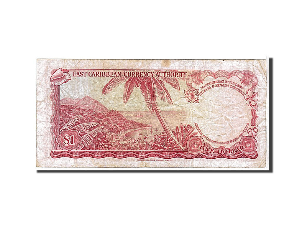 Billet, Etats des caraibes orientales, 1 Dollar, 1965, TTB