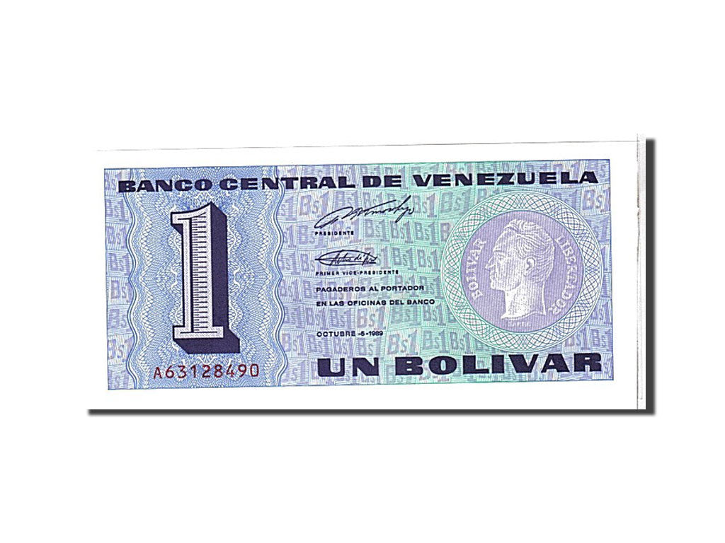 Geldschein, Venezuela, 1 Bolivar, 1989, KM:68, UNZ