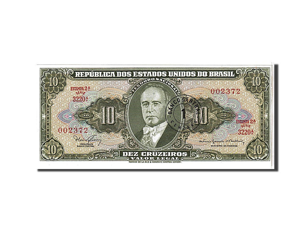 Banknote, Brazil, 10 Cruzeiros, 1962, UNC(65-70)
