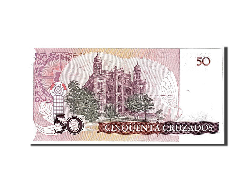 Banknote, Brazil, 50 Cruzados, 1986, KM:210a, UNC(65-70)