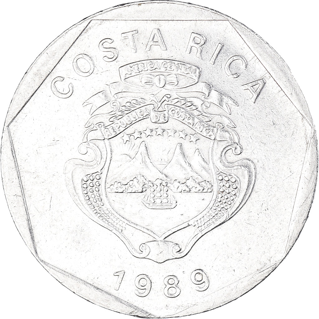 Münze, Costa Rica, 5 Colones, 1989