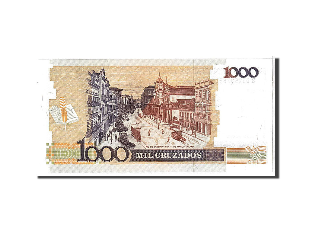 Billet, Brésil, 1 Cruzado Novo on 1000 Cruzados, 1989, KM:216b, NEUF