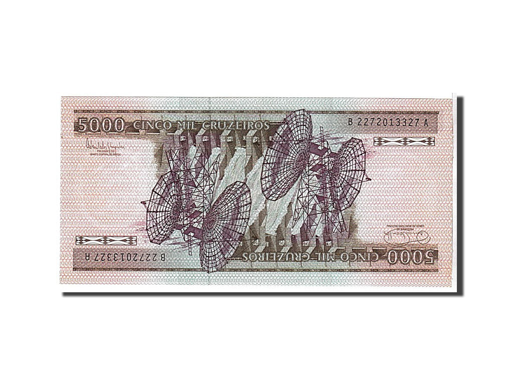 Banknote, Brazil, 5000 Cruzeiros, 1985, KM:202d, UNC(65-70)