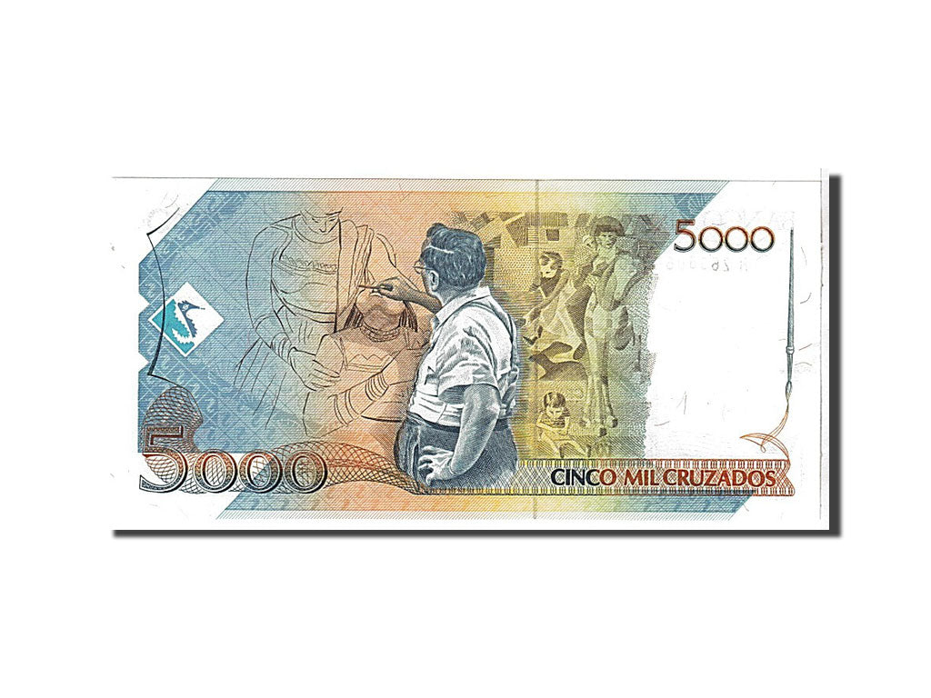 Billete, 5 Cruzados Novos on 5000 Cruzados, 1989, Brasil, KM:217a, UNC