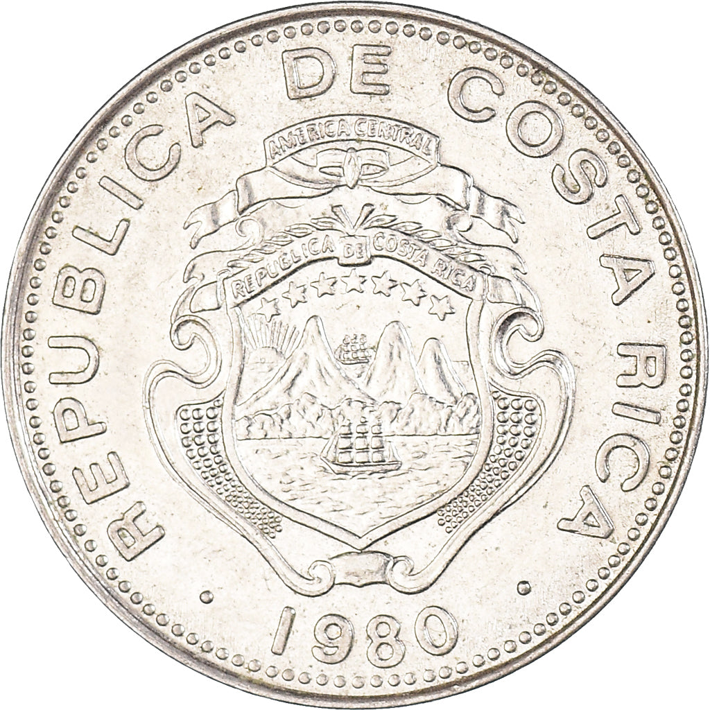 Moeda, Costa Rica, 25 Centimos, 1980