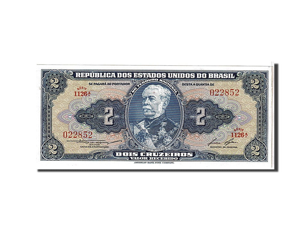 Banknote, Brazil, 2 Cruzeiros, 1954, KM:151b, UNC(65-70)