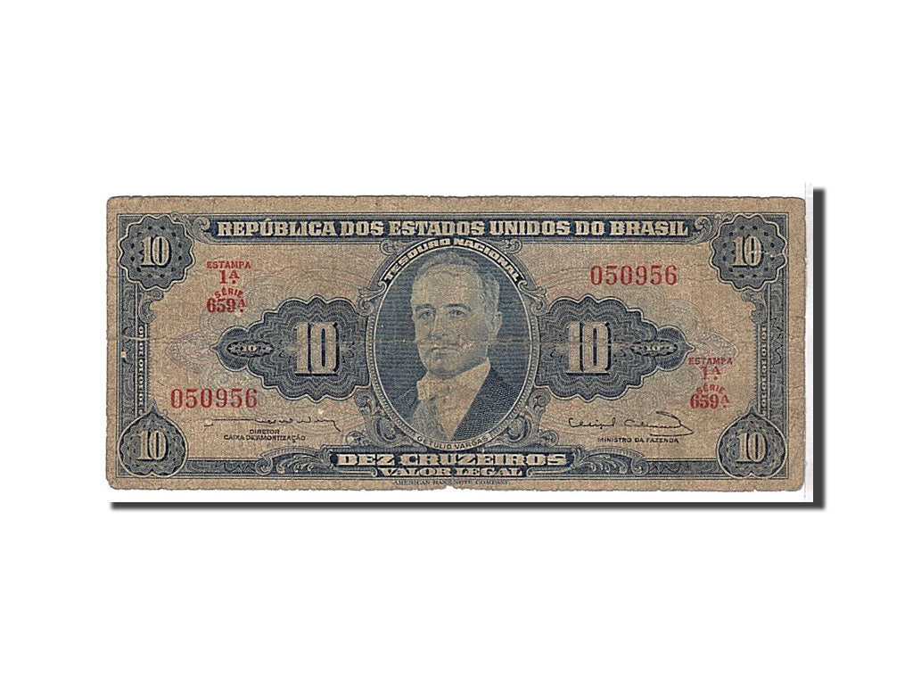 Banknote, Brazil, 10 Cruzeiros, 1963, KM:167b, VF(20-25)