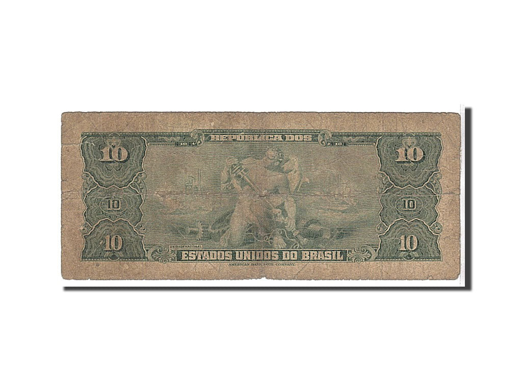 Banknote, Brazil, 10 Cruzeiros, 1963, KM:167b, VF(20-25)