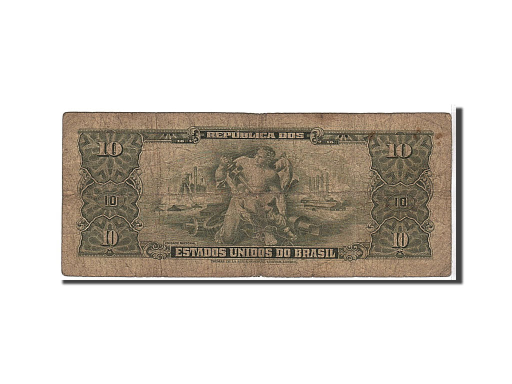Banknote, Brazil, 10 Cruzeiros, 1953, KM:159a, VF(20-25)