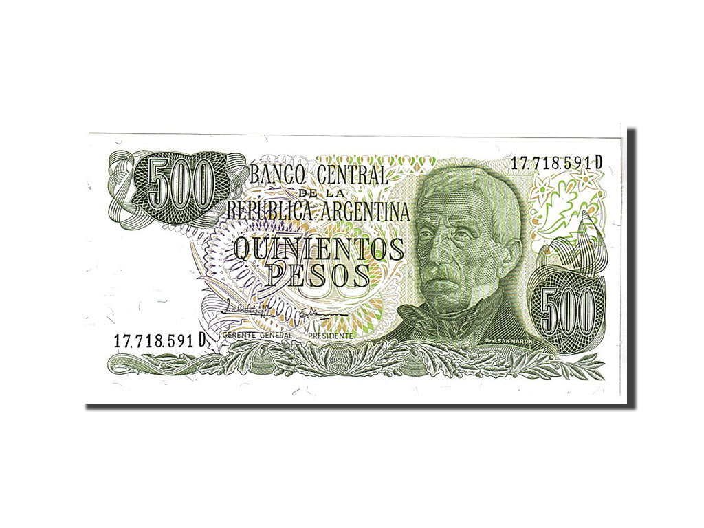 Banknote, Argentina, 500 Pesos Argentinos, 1984, KM:316a, UNC(65-70)