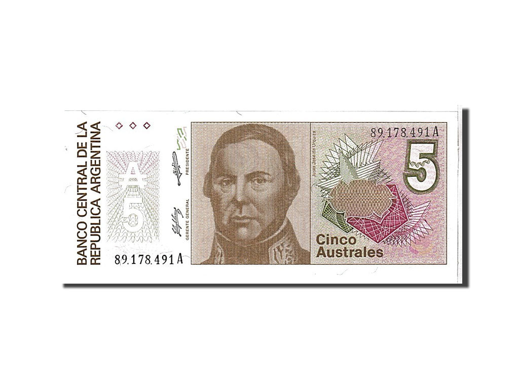 Billet, Argentine, 5 Australes, 1985, KM:324b, NEUF