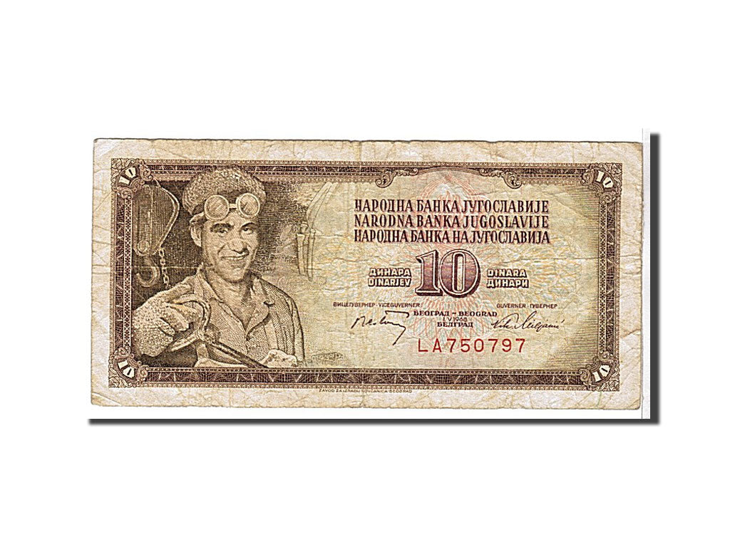 Billete, 10 Dinara, 1968, Yugoslavia, KM:82a, BC