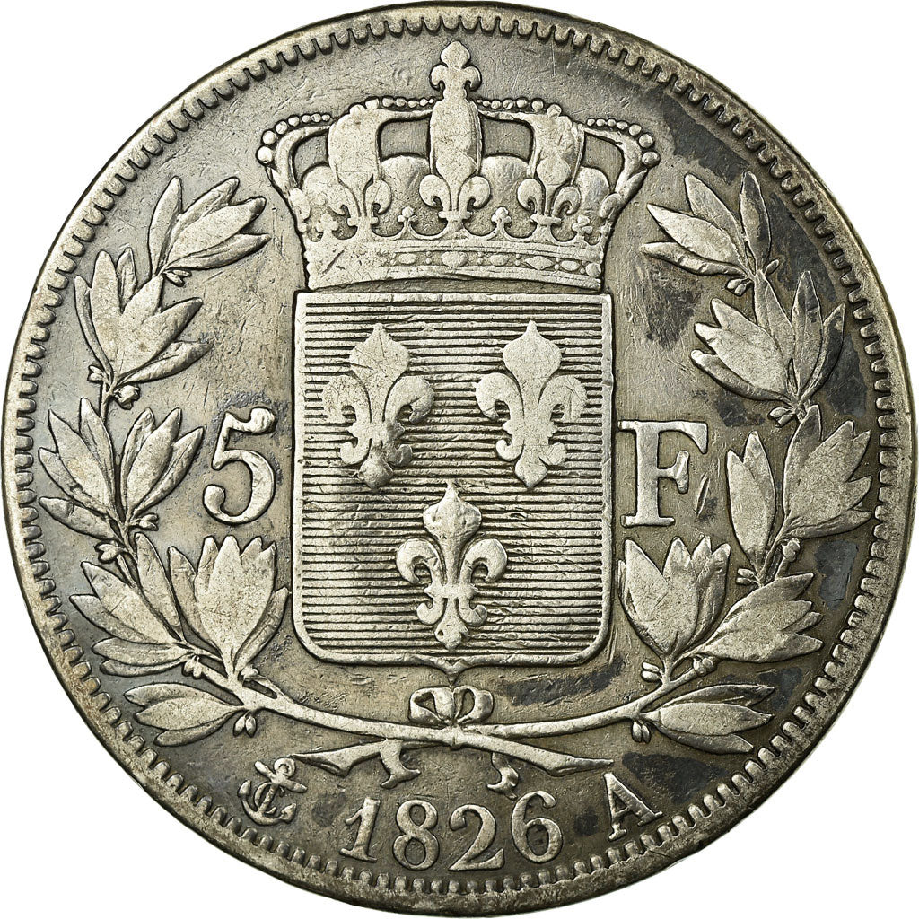 Monnaie, France, Charles X, 5 Francs, 1826, Paris, TB+, Argent, Gadoury:643