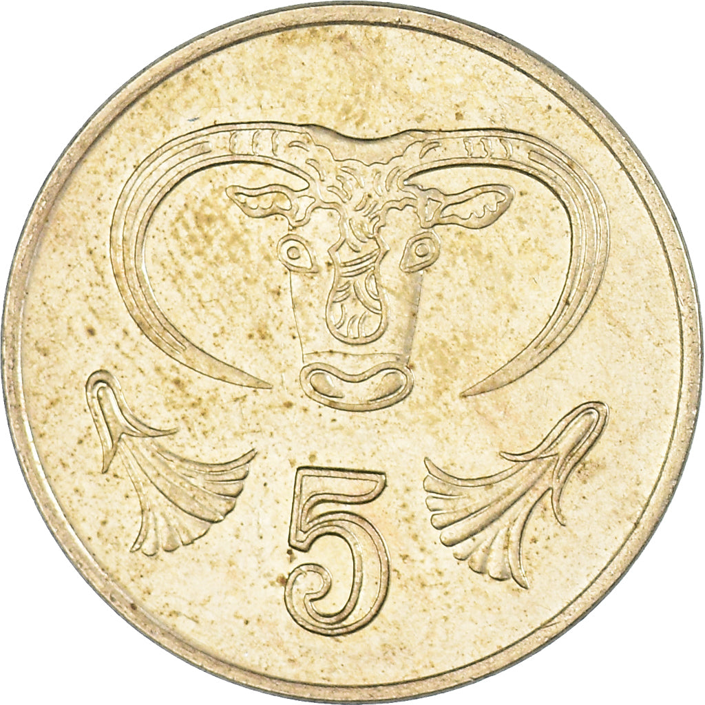 Coin, Cyprus, 5 Cents, 1991