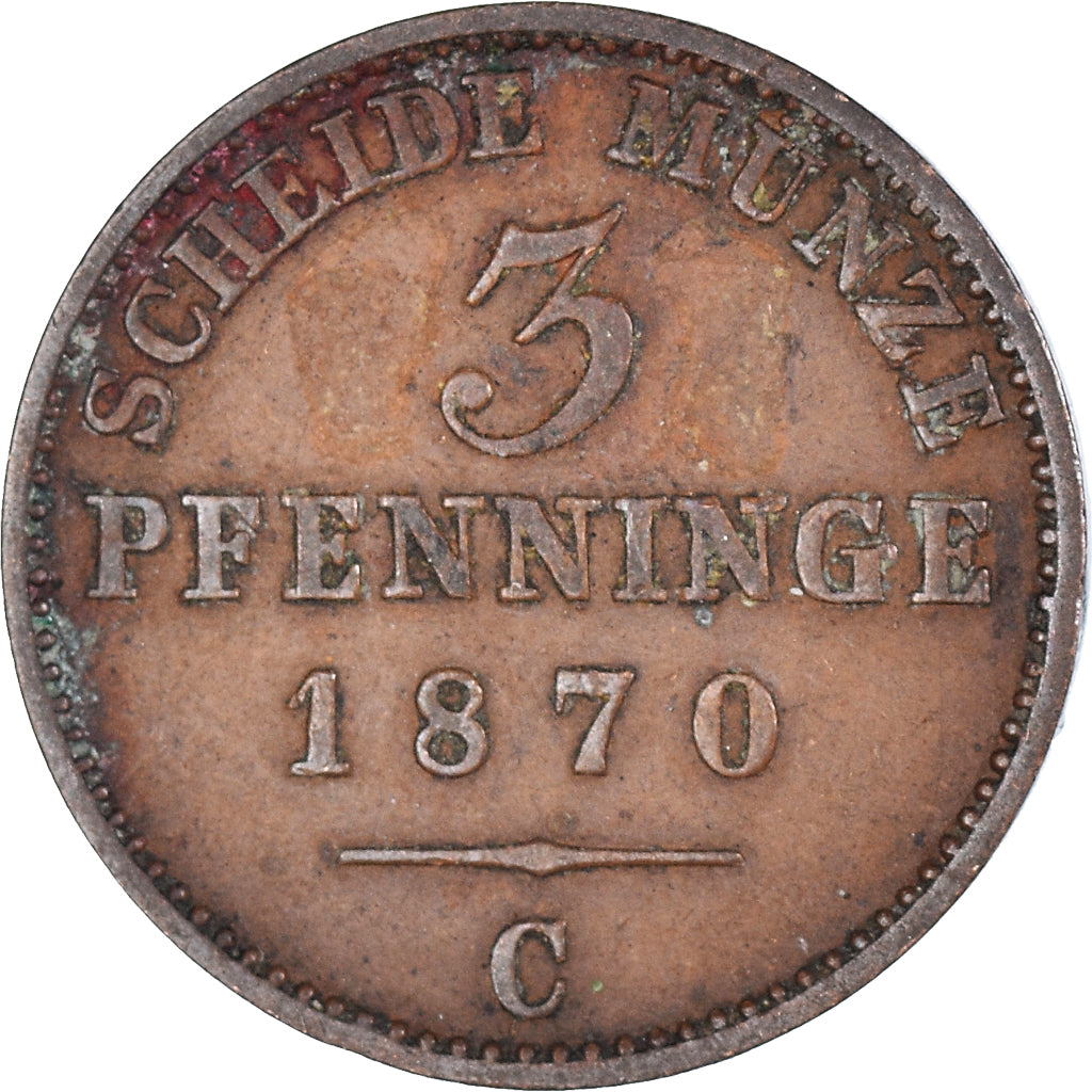 Coin, German States, 3 Pfenninge, 1870