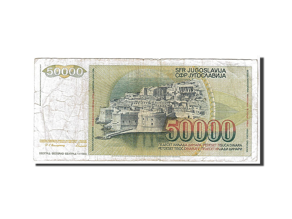 Billete, 50,000 Dinara, 1988, Yugoslavia, KM:96, BC