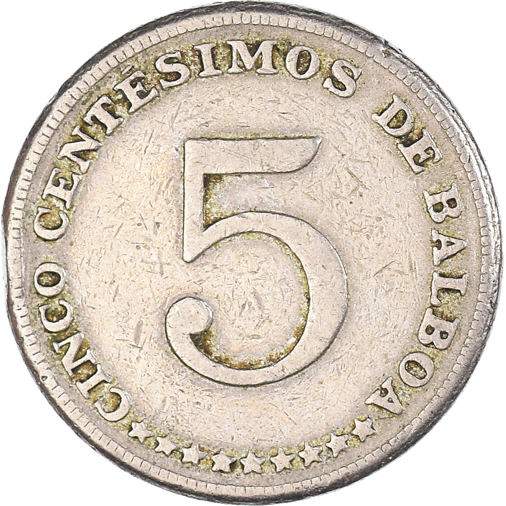 Moneta, Panama, 5 Centesimos, 1967