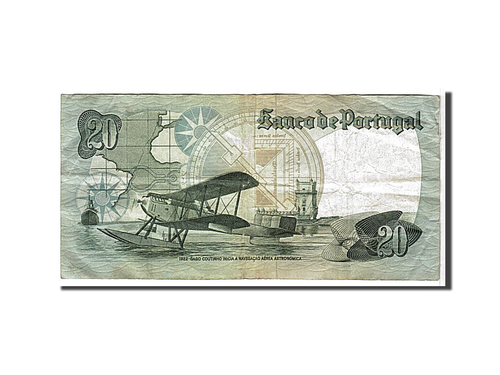 Banknote, Portugal, 20 Escudos, 1978, KM:176b, EF(40-45)