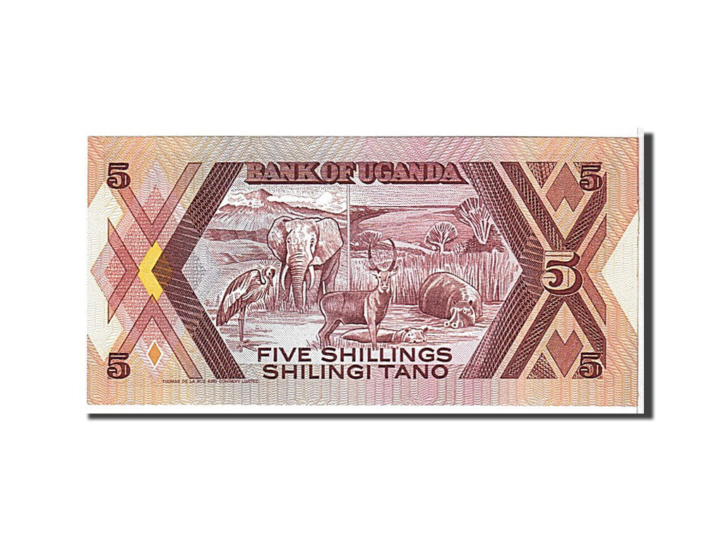 Billet, Uganda, 5 Shillings, 1987, KM:27, NEUF