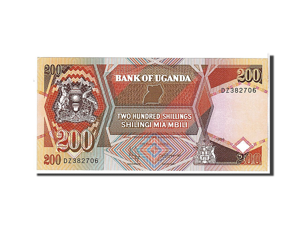 Billet, Uganda, 200 Shillings, 1996, KM:32b, NEUF