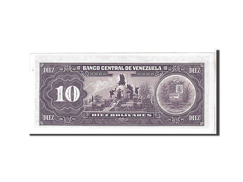 Banknote, Venezuela, 10 Bolívares, 1990, KM:61b, UNC(65-70)