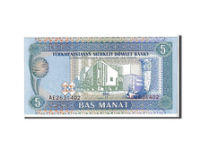 Billet, Turkmenistan, 5 Manat, 1993, KM:2, NEUF