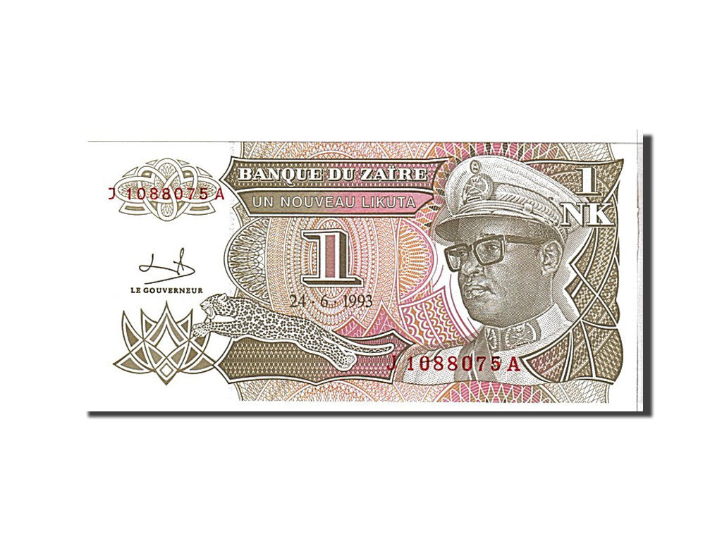 Banknote, Zaire, 1 Nouveau Likuta, 1993, KM:47a, UNC(65-70)