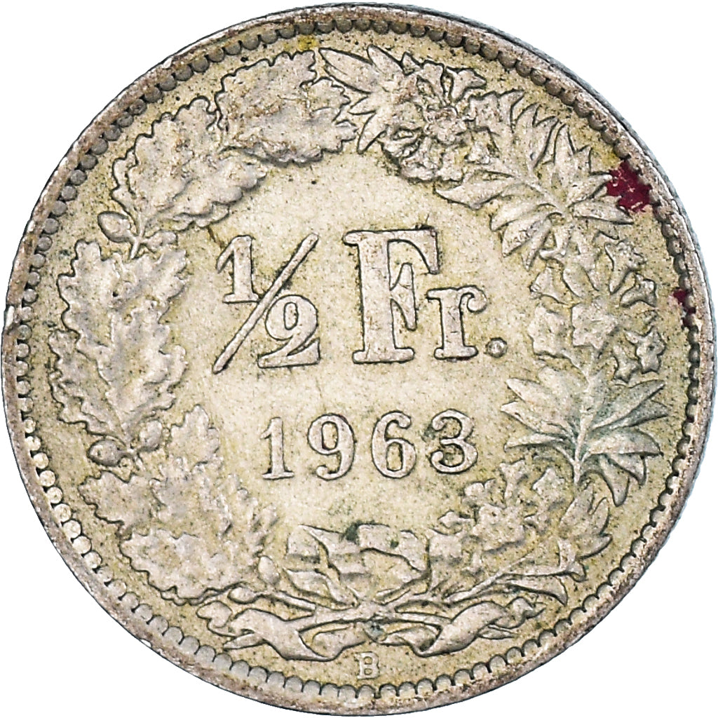 Coin, Switzerland, 1/2 Franc, 1963