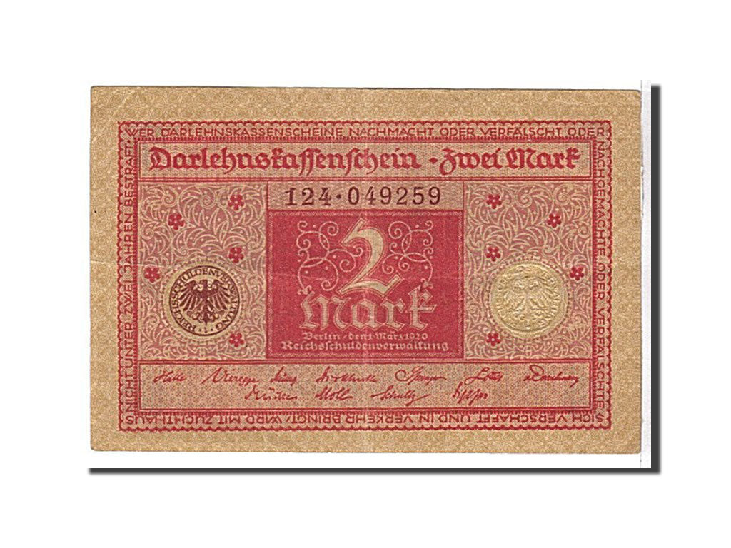 Banconote, Germania, 2 Mark, 1920, KM:59, BB+