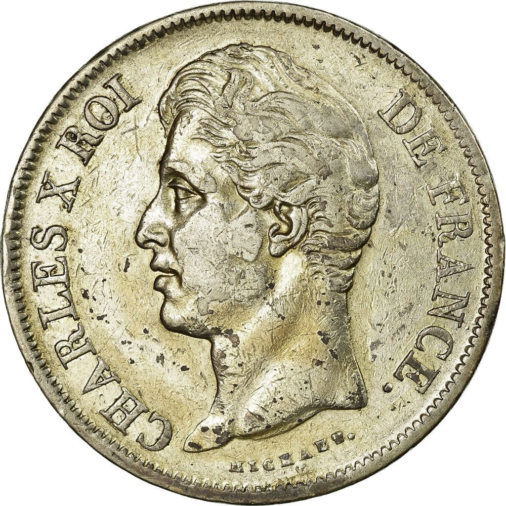 Monnaie, France, Charles X, 5 Francs, 1829, Bordeaux, TTB, Argent, Gadoury:644