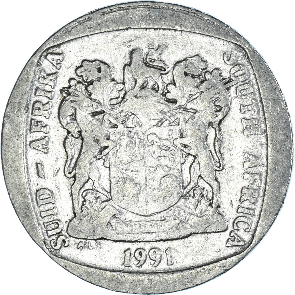 Moeda, África do Sul, 2 Rand, 1991, South Africa Mint, KOUDOU, VF(20-25), Cobre