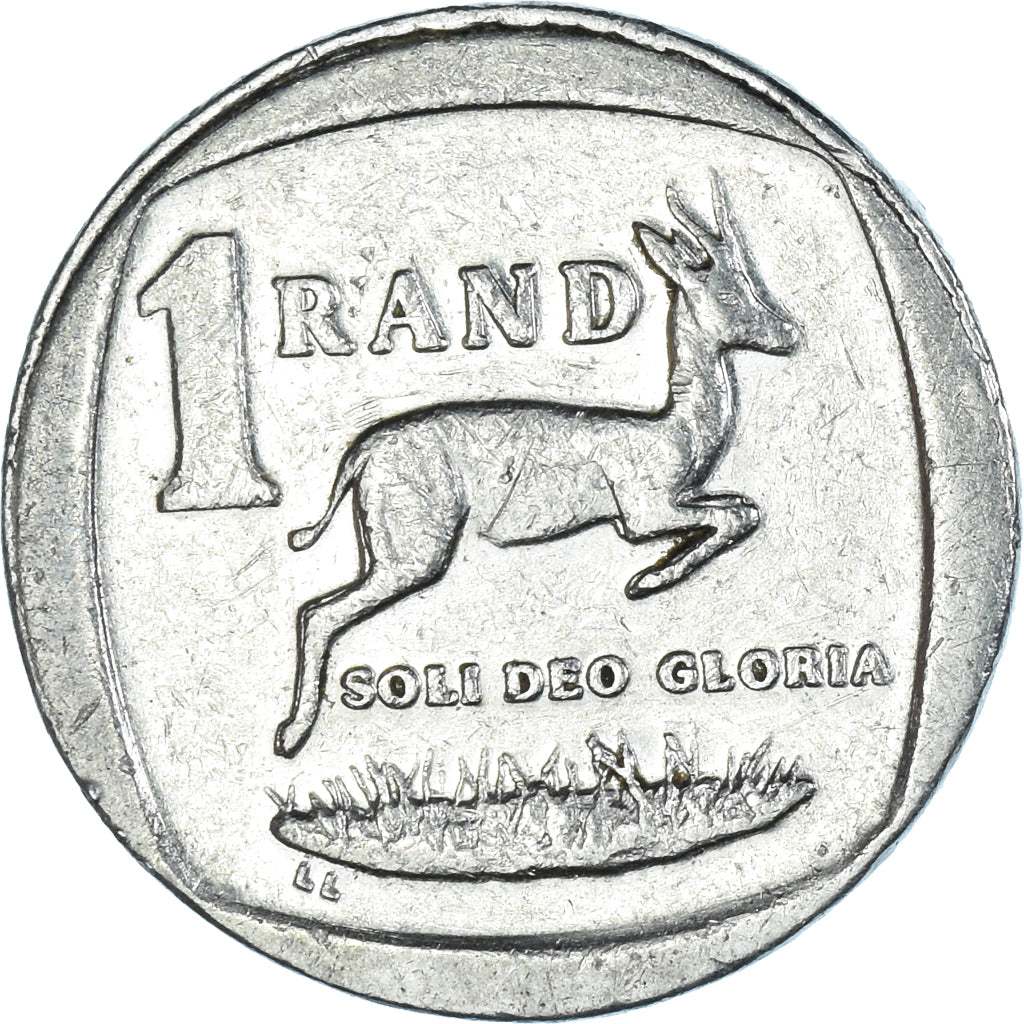 Moneda, Sudáfrica, Rand, 2003, Pretoria, Springbok, BC+, Níquel chapado en