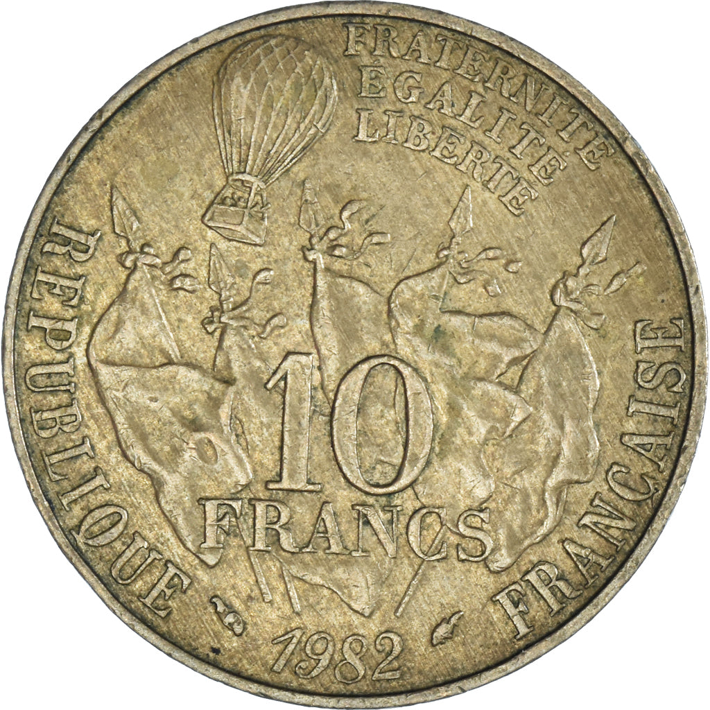 Coin, France, Gambetta, 10 Francs, 1982, EF(40-45), Nickel-Bronze, KM:950