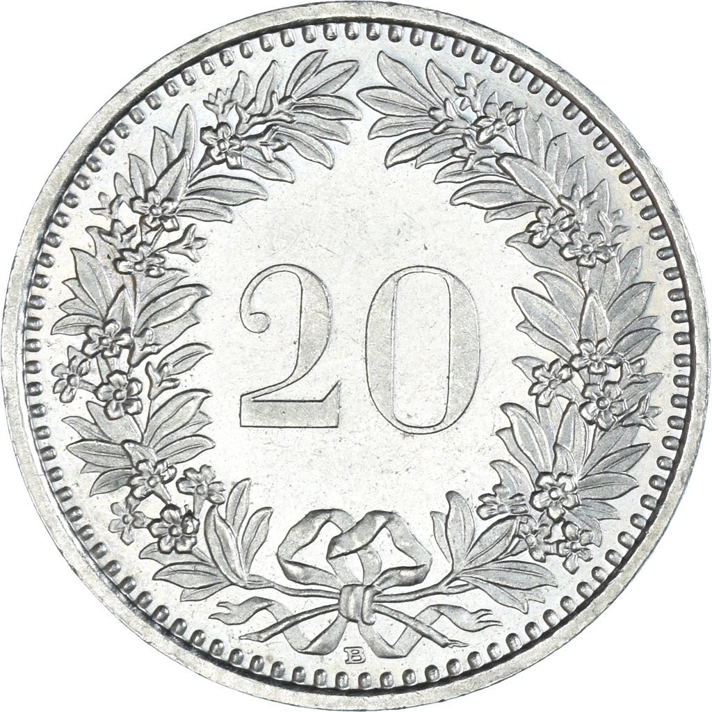 Moneda, Suiza, 20 Rappen, 1988, Bern, EBC, Cobre - níquel, KM:29a