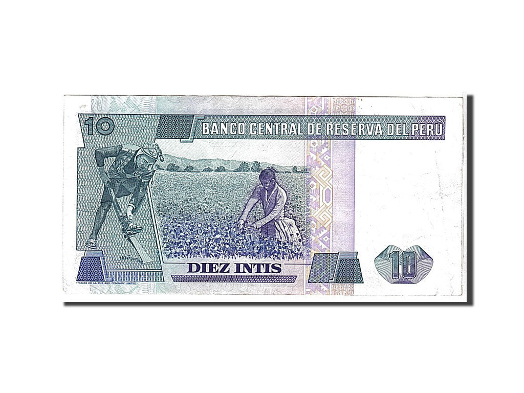 Billet, Pérou, 10 Intis, 1987, TTB