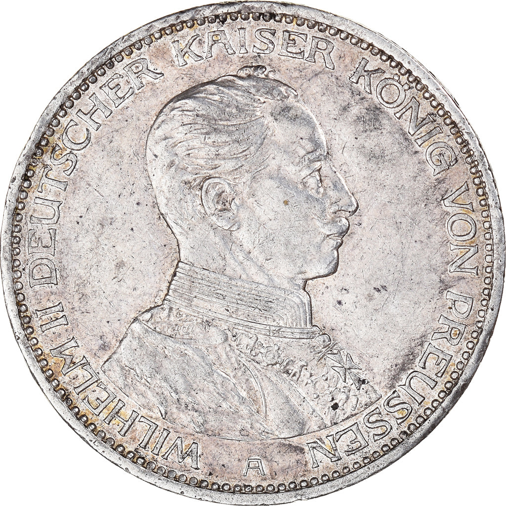 Moeda, Estados Alemães, PRUSSIA, Wilhelm II, 3 Mark, 1914, Berlin, MS(63)